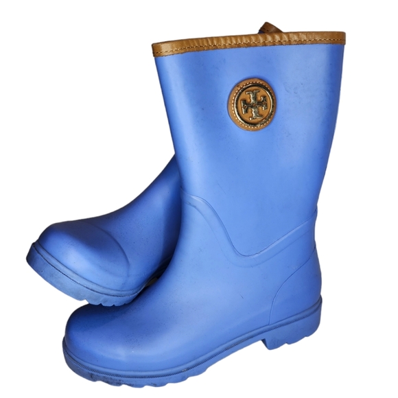Tory Burch Shoes - TORY BURCH EUC SZ 6 RAIN BOOTS LILAC PURPLE WITH tan trim